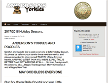 Tablet Screenshot of andersonsyorkies.com